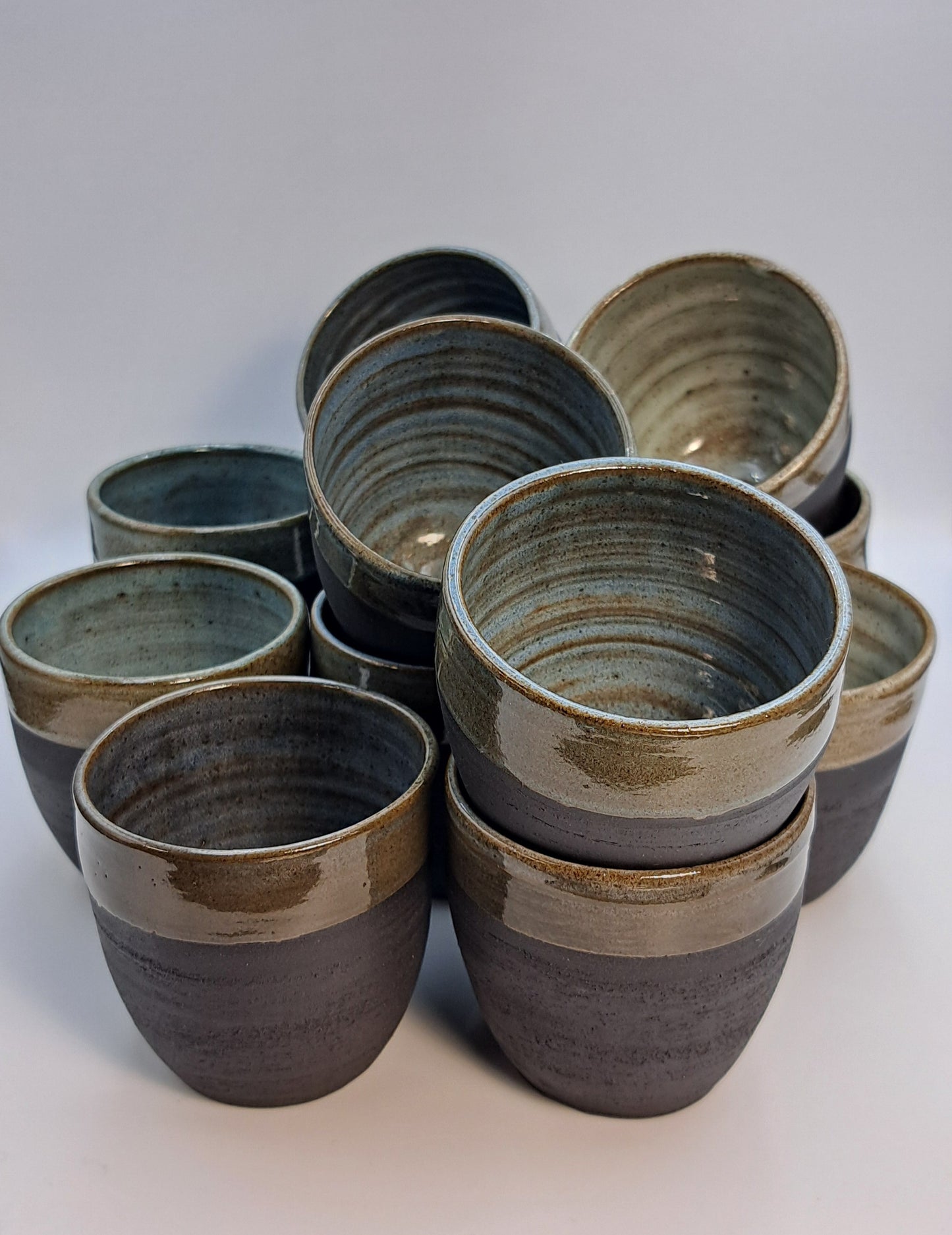 Zwart met blauw